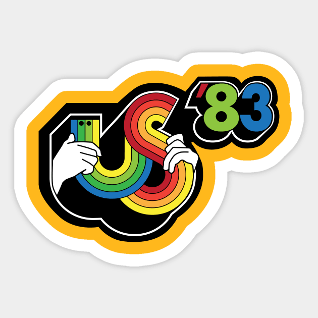 US Festival 1983 Shirt Sticker by Fresh Fly Threads